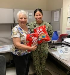 NWCA Little Creek #241 recently delivered candy treats to Joint Expeditionary Base Little Creek-Fort Story, Virginia.